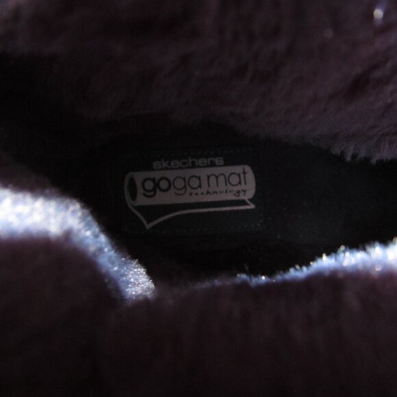 Skechers Gogamat Boots Women’s 10 Blue Suede Faux Fur Lining Excellent Condition - Picture 14 of 16